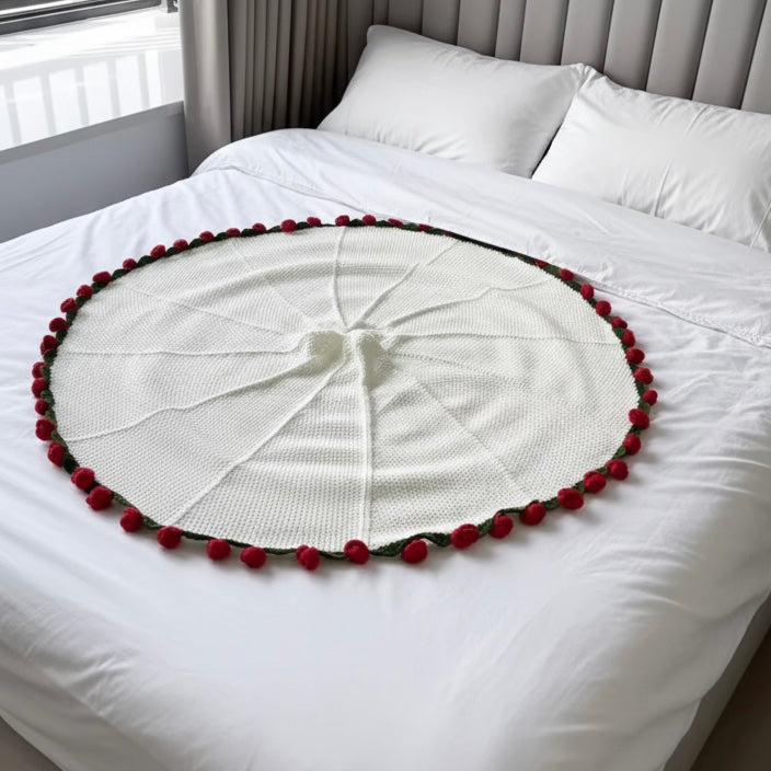 Couverture bouquet de fleurs au crochet