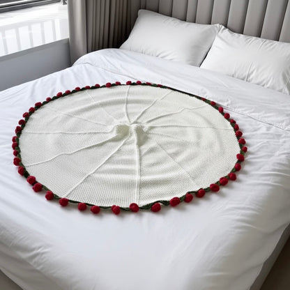 Couverture bouquet de fleurs au crochet