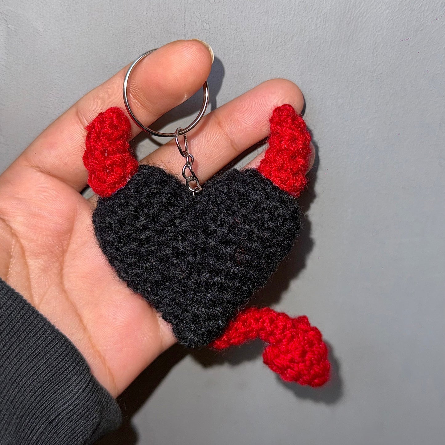 Porte-clé cœur endiablé